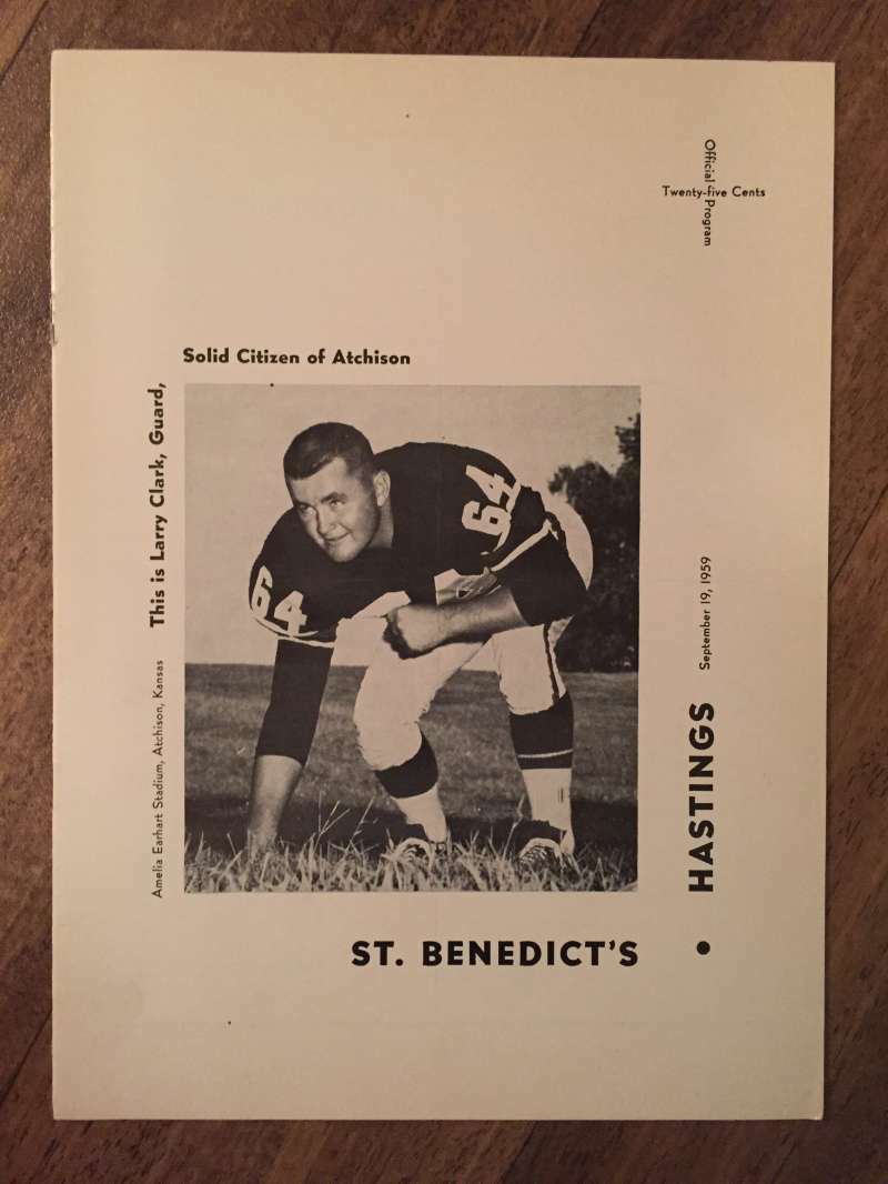 HASTINGS OFFicial mail order COLLEGE @ ST BENEDICT'S 1959 FOOTBALL PROGRAM Phoenix Mall E