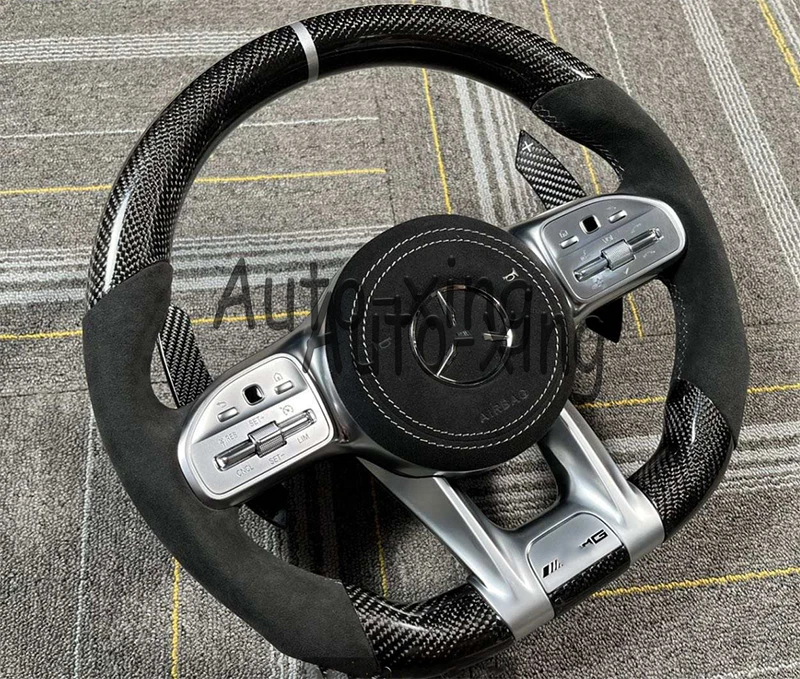 Actualización del volante de fibra de carbono para Mercedes-Benz AMG C220 E63 G550 GT CLA S Foto 4 de 4