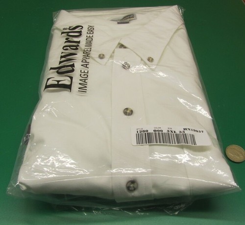 Men's Long Sleeve Edwards White Shirt Poplin 1280 S, XL, 4XL, 5XL - Picture 30 of 33