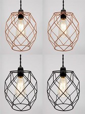 Camden Metal Light Fitting, Easy Fit Light Decoration, Black White Copper, 19 cm