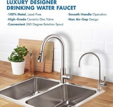 APEC Water Lead-Free Designer Modern Drinking Water Faucet Brushed Nickel