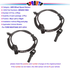 BR3Z2C190A Rear Left or Right ABS Wheel Speed Sensor Set For Ford Mustang 11-14