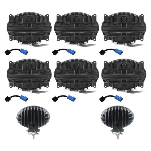 Oval 12V Led Work Light Kit 8Pcs/Lots For Case IH Combines 9120,9130,9230,8120+ - Picture 2 of 9