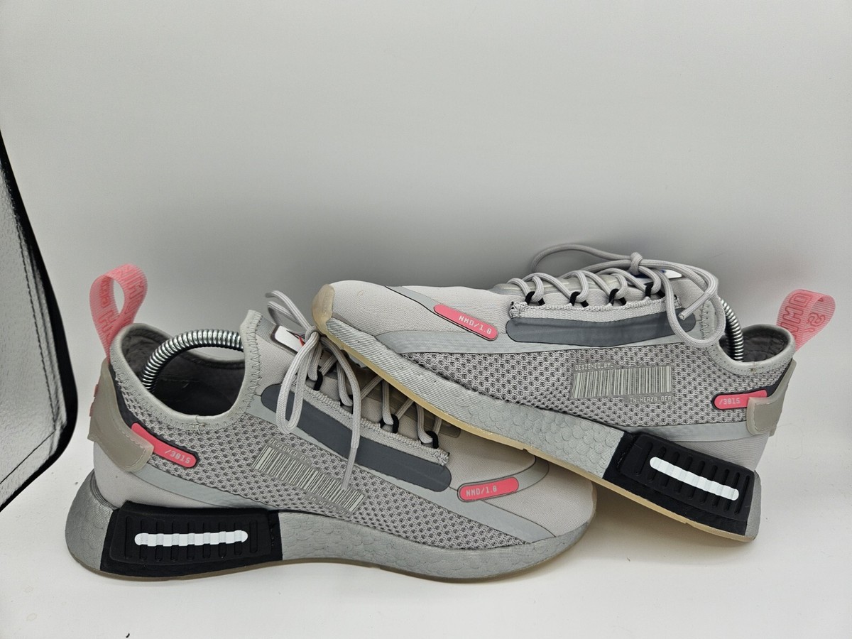 Adidas Women's NMD R1 Spectoox NASA Gray/ Pink Running Shoes