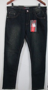 SWISS-CROSS-Mens-Stretch-Skinny-Fit-Black-Jeans-Size-34W-30L-34x30-34-x-30