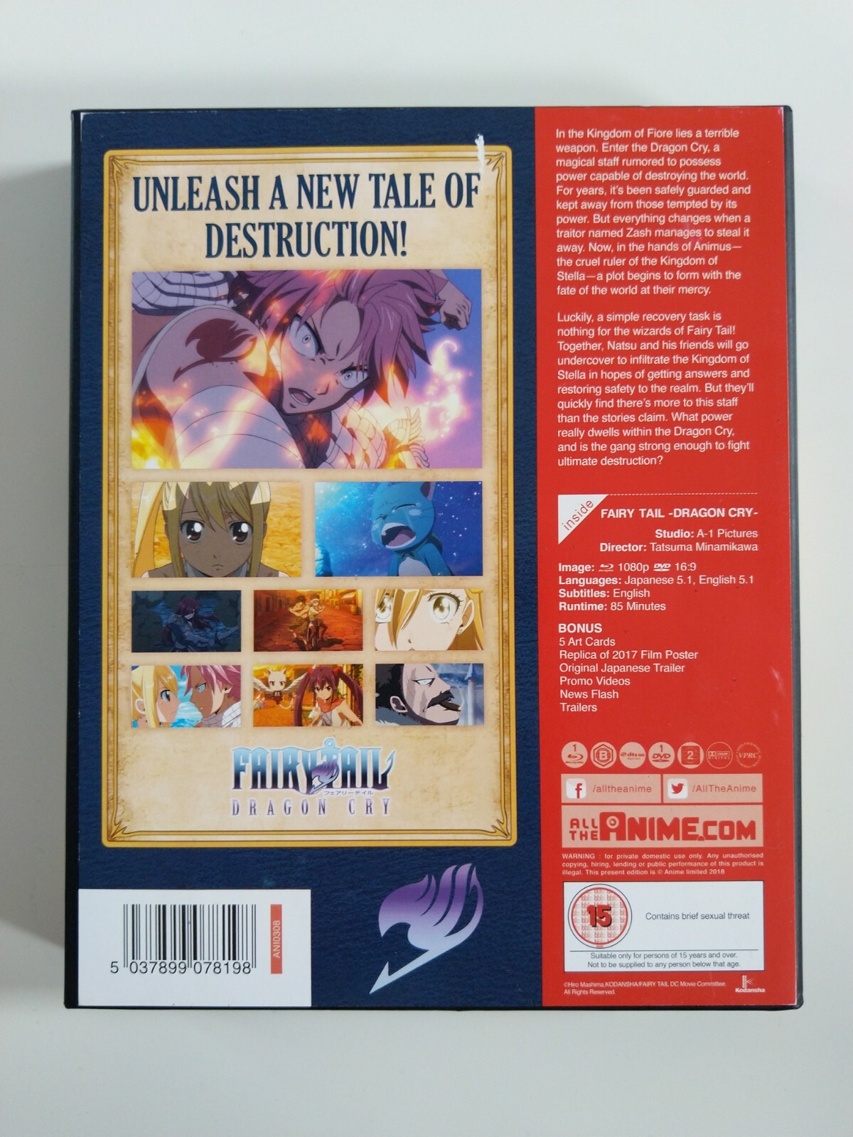 Fairy Tail Dragon Cry Collectors Edition Blu Ray Dvd Uk Release Rare For Sale Online Ebay
