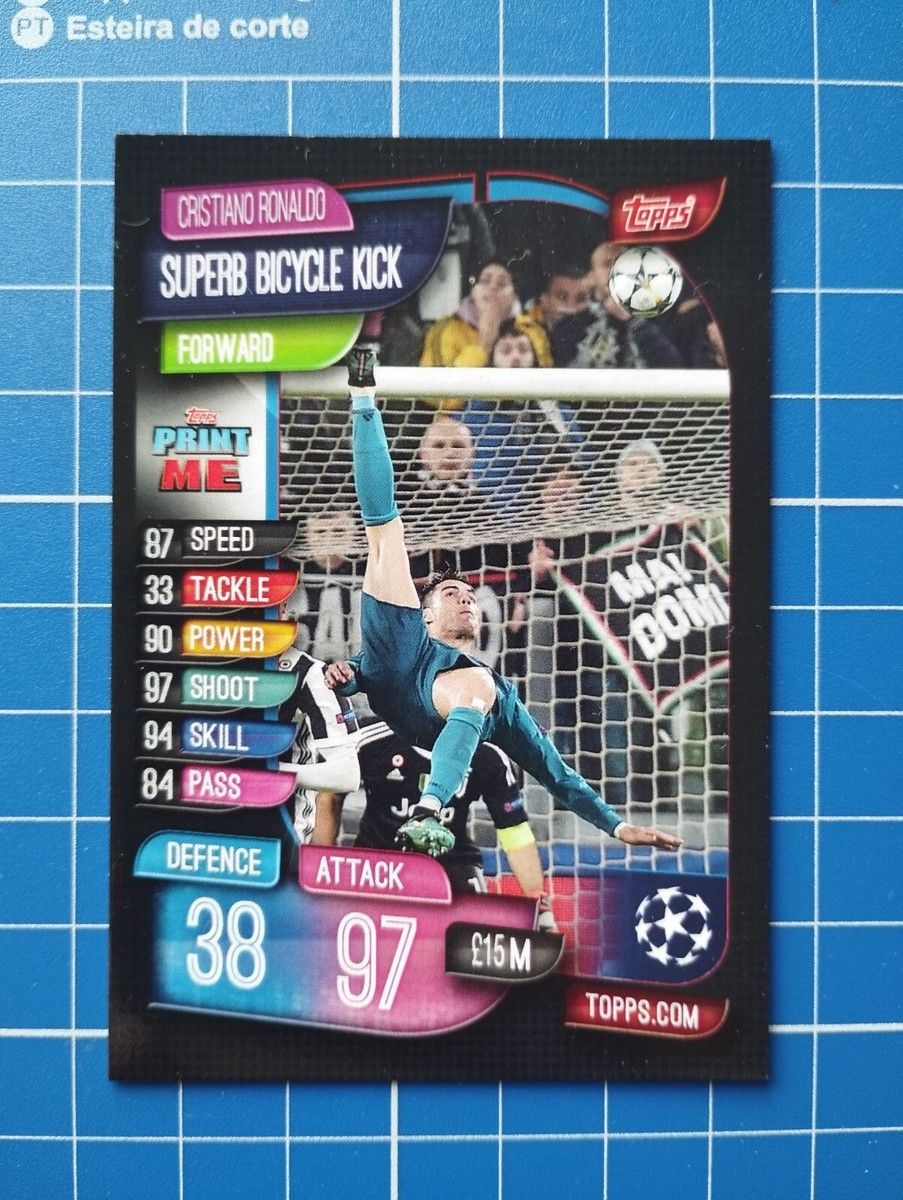 TOPPS MATCH ATTAX UCL CRISTIANO RONALDO BYCICLE KICK AGAINST