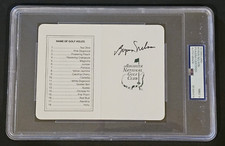 BYRON NELSON Signed MASTERS Scorecard-7 TIME PGA MAJOR CHAMPION-PSA 9 Auto