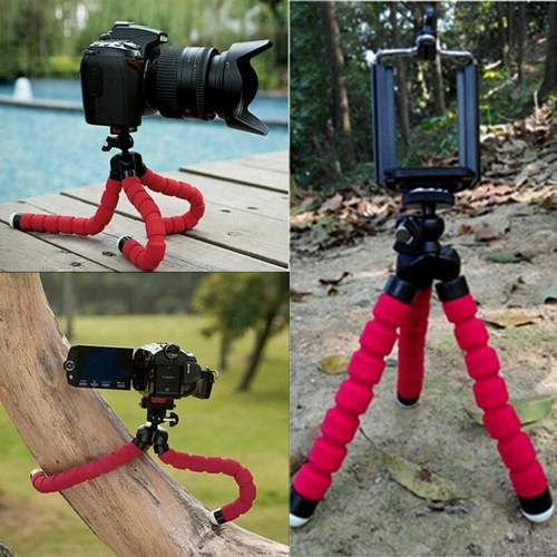 Pequeño Soporte Universal Flexible Espuma Pulpo Mini Trípode para Cámaras Compactas Herramienta - Imagen 4 de 11