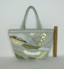 NWT VTG 1980s PALIZZIO LEATHER SNAKESKIN HANDBAG SHOULDER BAG WITH RECEIPT 16"