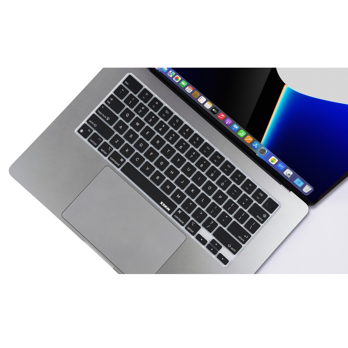 XSKN MacBook Pro Keyboard Cover - Silicone Skin With MacOS Shortcuts For 2019-2020 Touch Bar Models