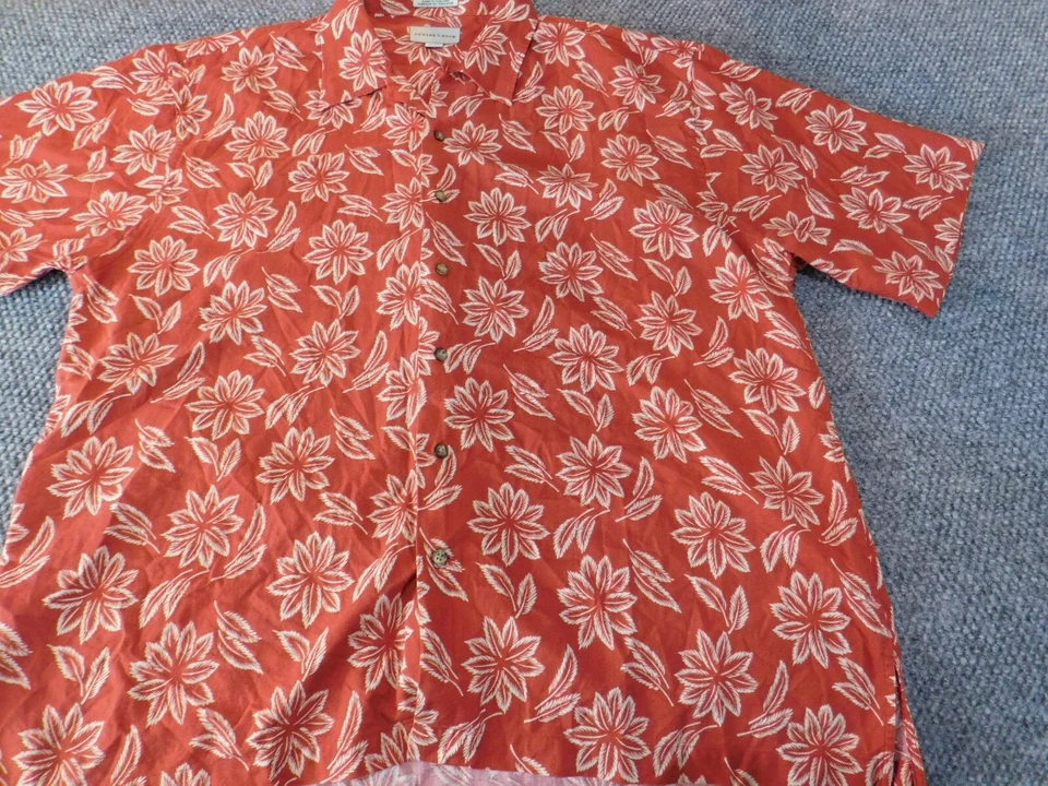 Cutter & Buck Mens Shirt Extra Large Red floral classic button up - Image 2 of 4