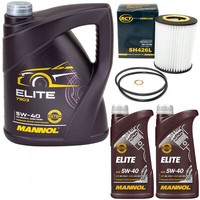 MotoröL Set Mannol Elite 5W40 API 7 Liter + ÖLfilter FüR BMW 3Er 5Er 7Er X3 X5