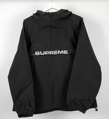 supreme heavy nylon anorak black