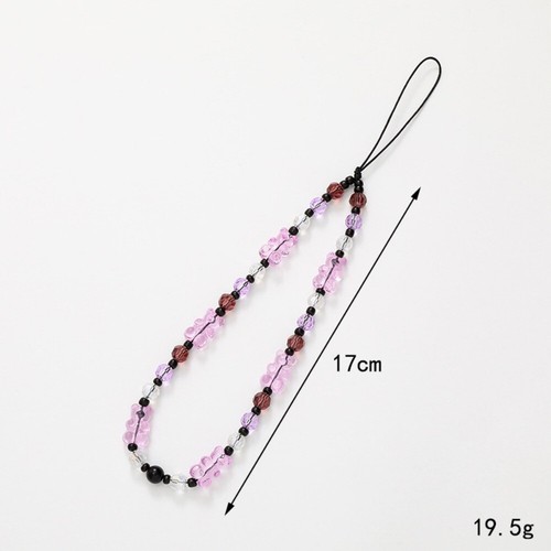 Acrylic Beaded Bear Phone Pendant Acrylic Cellphone Wrist Strap Girl/Lady - Zdjęcie 2 z 13