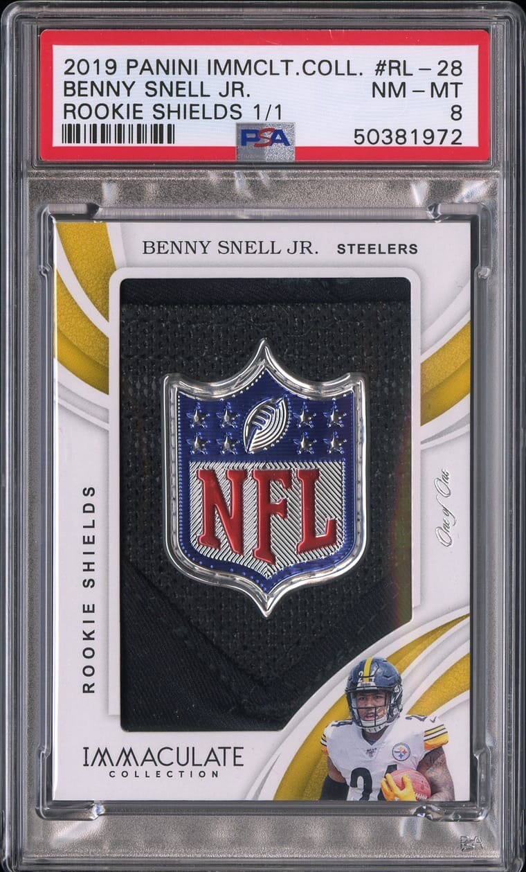Benny Snell Jr. Panini Immaculate Collection Immaculate Rookie Patches #RL28 Shields 1/1