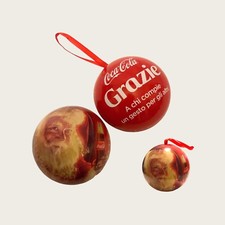 COCA COLA Blech Weihnachtskugel aufklappbar Behälter Kollektion