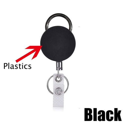 Retractable Badge Reel ID Card Holders Heavy Duty With Belt Clip Key Ring 2packs - Picture 13 of 15
