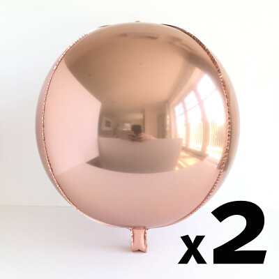 2 x Nagelneue 18'' Kugel Kugel Runde Luftballons Rosegold Hochzeit Party