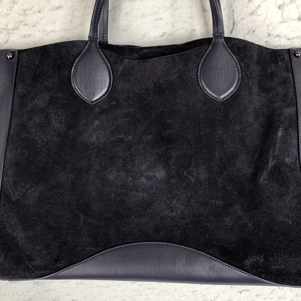 Rebecca Minkoff Tote With Wallet Purple Large Suede Pippa Unlined Handbag Bag - Image 3 of 4