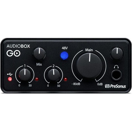 Presonus AudioBox GO Ultra-Compact Mobile 2x2 USB-C Audio Interface (Black) - Picture 2 of 5