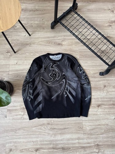 Suéter Vintage Y2K Estilo Diesel Estampado Japonés Rayas Para Hombre Talla XL - Imagen 1 de 8