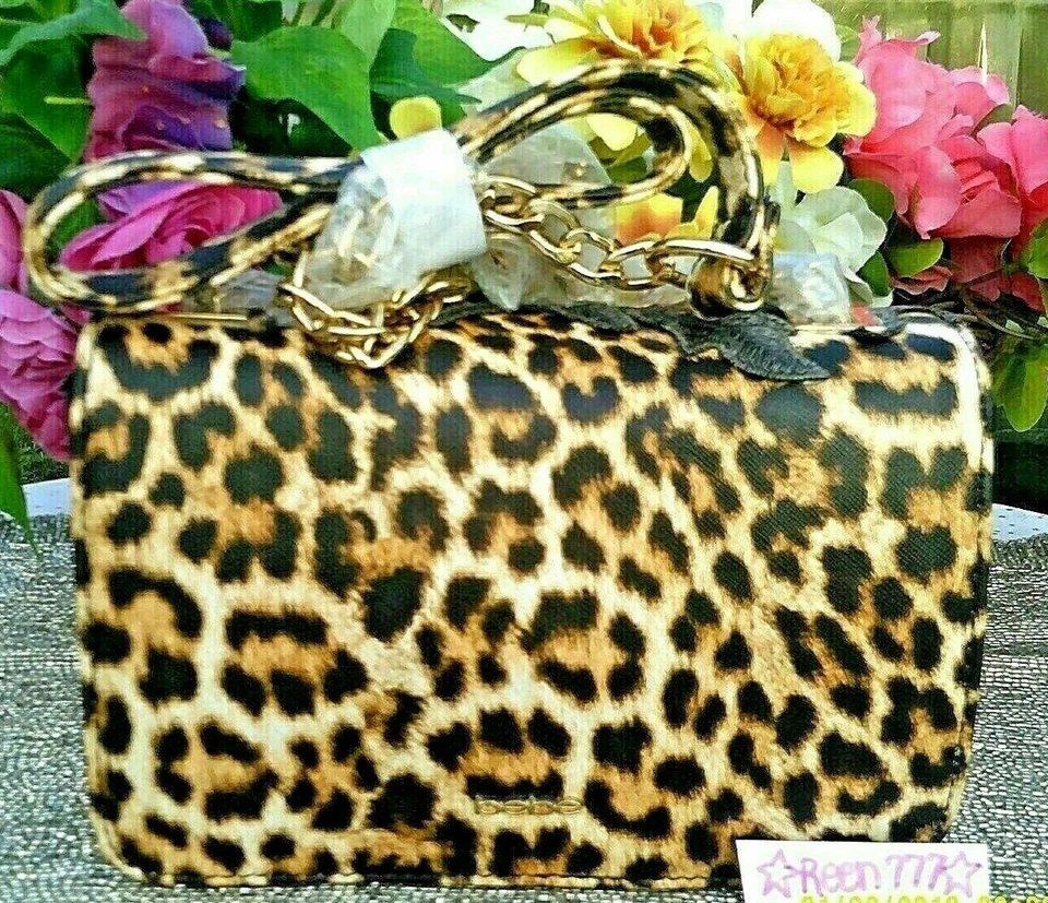 BEBE Impresionante Bolso Bandolera Sophia Rosa Bordado Leopardo Nuevo Con ETIQUETAS Foto 3 de 4