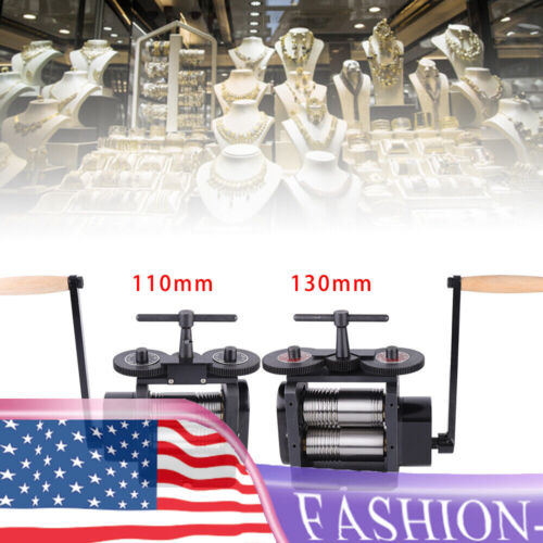 Laminatoio manuale 110 mm filo modello piatto lamiera strumento gioielli Stati Uniti - Foto 1 di 13