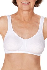 Amoena 'Mona' Non-Wired Pocketed Mastectomy Bra - White - SIZE 36C