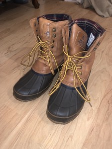 mens fur lined duck boots