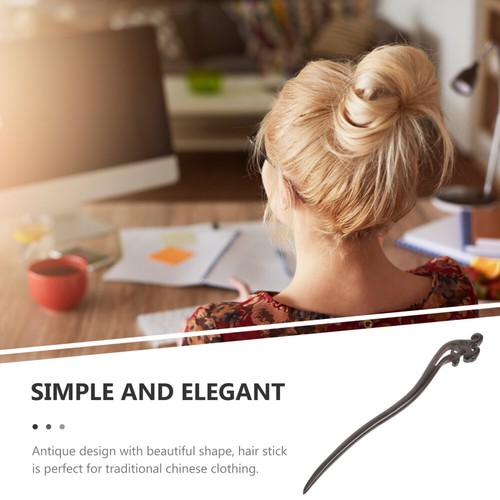 Ebony Hairpin Chinese Clips for Women Bun Accessories Miss Women's - 第 7/12 張圖片