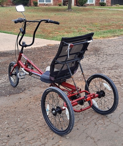 RED Sun EZ-3 21 Spd, Recumbent Trike. recent tune Up, comfy, Pick Up - Picture 4 of 5