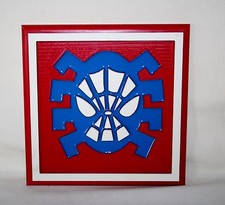 SPIDER-MAN SIGN - SOLID PLASTIC  8" SQUARE  ROOM - WALL DECOR