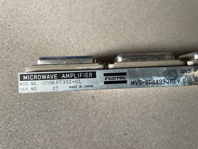 Microwave Fujitsu Amplifier Model #: CGB687302-01, 6.8GHz-7.3GHz