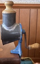 Children  s Antique German Toy Blue Grinder, Great For Roombox Or Doll House