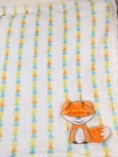 Le Bebe Favorite Fox Baby Blanket Plush security lovey orange yellow triangles