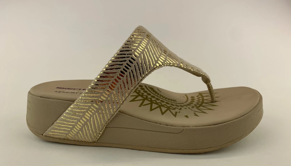 Skechers sandals gold new arrivals