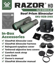 Vortex Razor HD Roof Prism Binoculars Green, 10x50 - RZB-2103