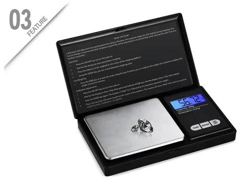 MINI DIGITALE WAAGE - Scale Portable Jewelry Gram Oz Herb Gold 200g-0,01g - Bild 4 von 11