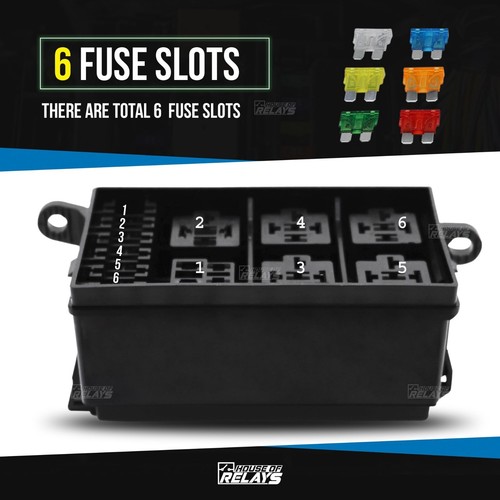 Relay Fuse Box House of Relays FULL SET/6 relay/6 fuses boat/ car Waterproof 12v - Picture 5 of 23