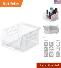 AkroBins Plastic Storage Bins, Space-Saving Stackable Bins to use for Garage ...