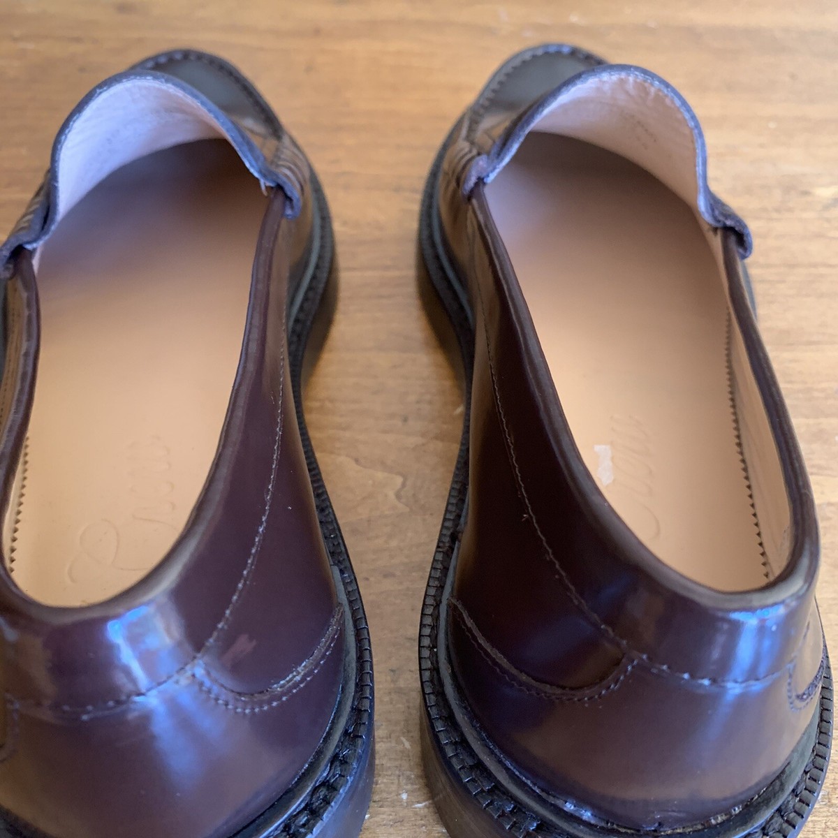 j. crew Winona penny loafers burgundy 9.5 m Preppy $195  display picture 1