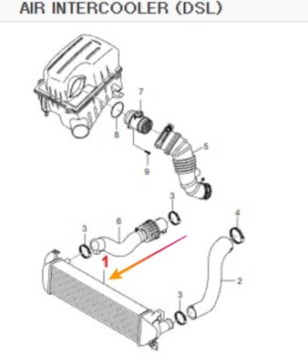 Genuine Turbo Intercoooler Ssangyong G4REXTON,MUSSO2 +D22R 