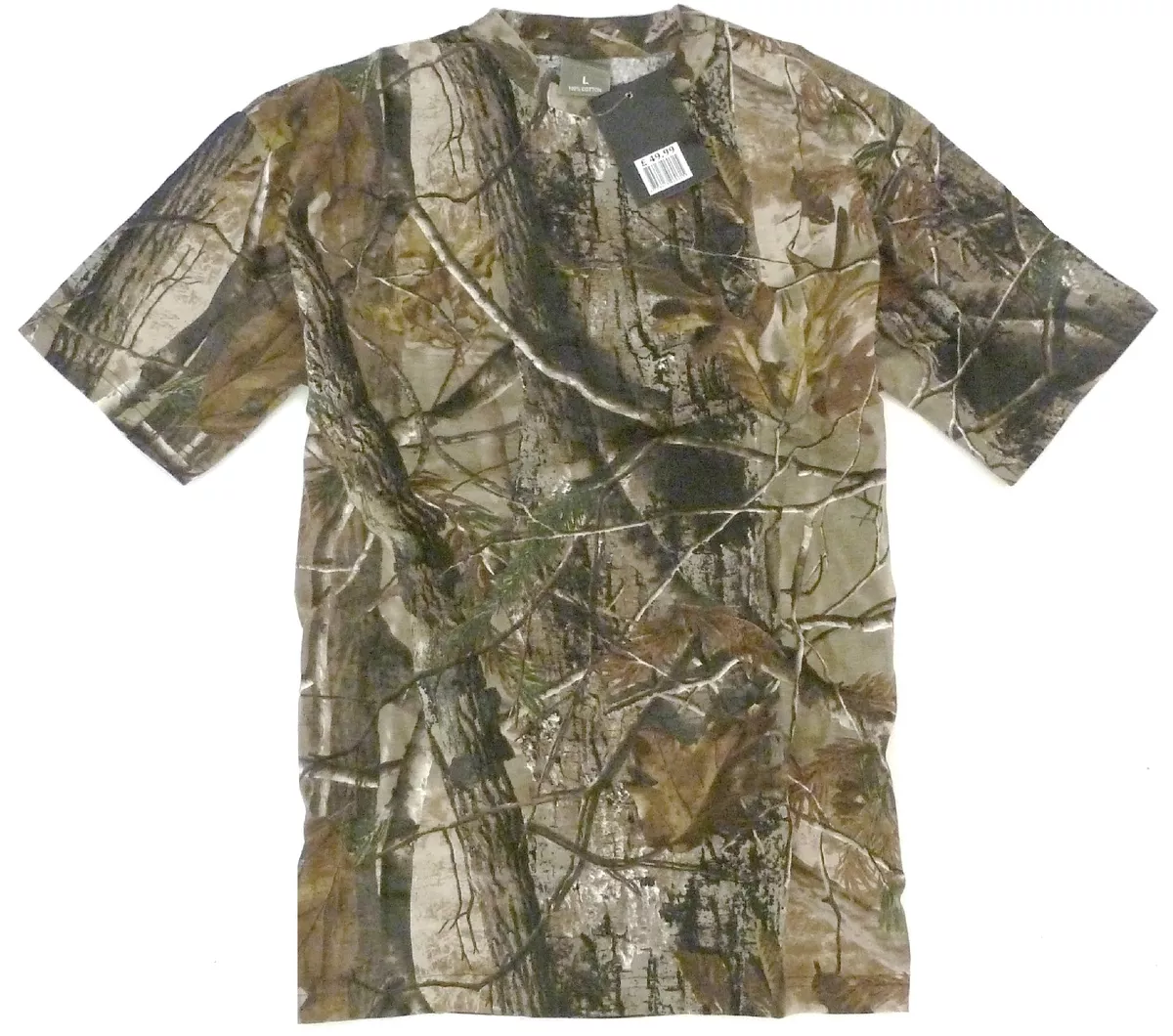 TREE CAMO STEALTH T-SHIRT mens cotton tee 2XL-8XL hunting fishing