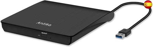 Antika Grabadora de DVD/CD Externa USB 3.0 Portátil Diseño Ultra Delgado, L - Imagen 1 de 7