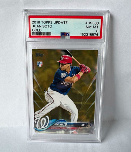 2018 Topps Update Juan Soto RC #US300 Gold /2018 PSA 8 Washington Nationals