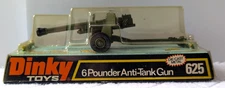 Vintage Dinky #625 6 Pounder Anti-Tank Gun British WWII Diecast NEW in Box