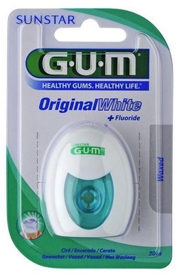 3x GUM Original White Zahnseide a 30 m Zahnzwischenräume reinigen