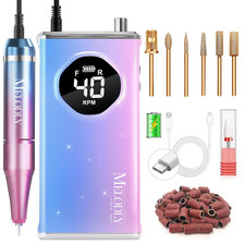 Lima de taladro de uñas eléctrica profesional 40000 RPM, lima de uñas eléctrica recargable