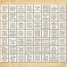 Funny Stencils 4In 56Pcs Reusable Plastic Templates Proverb Craft Paint Template